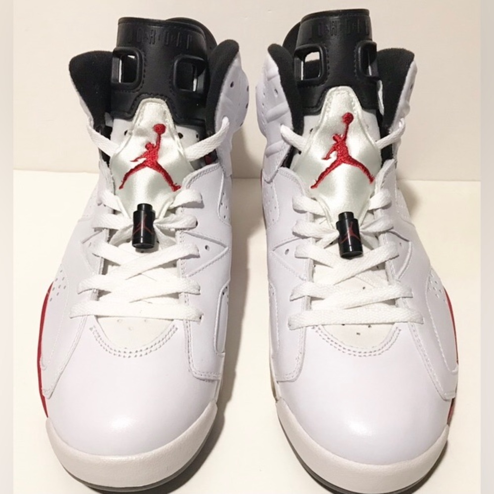 NEW DS 2010 NIKE AIR JORDAN 6 VI White Varsity Red Sz 10 Supreme I IV V VIII XI - Picture 4 of 13